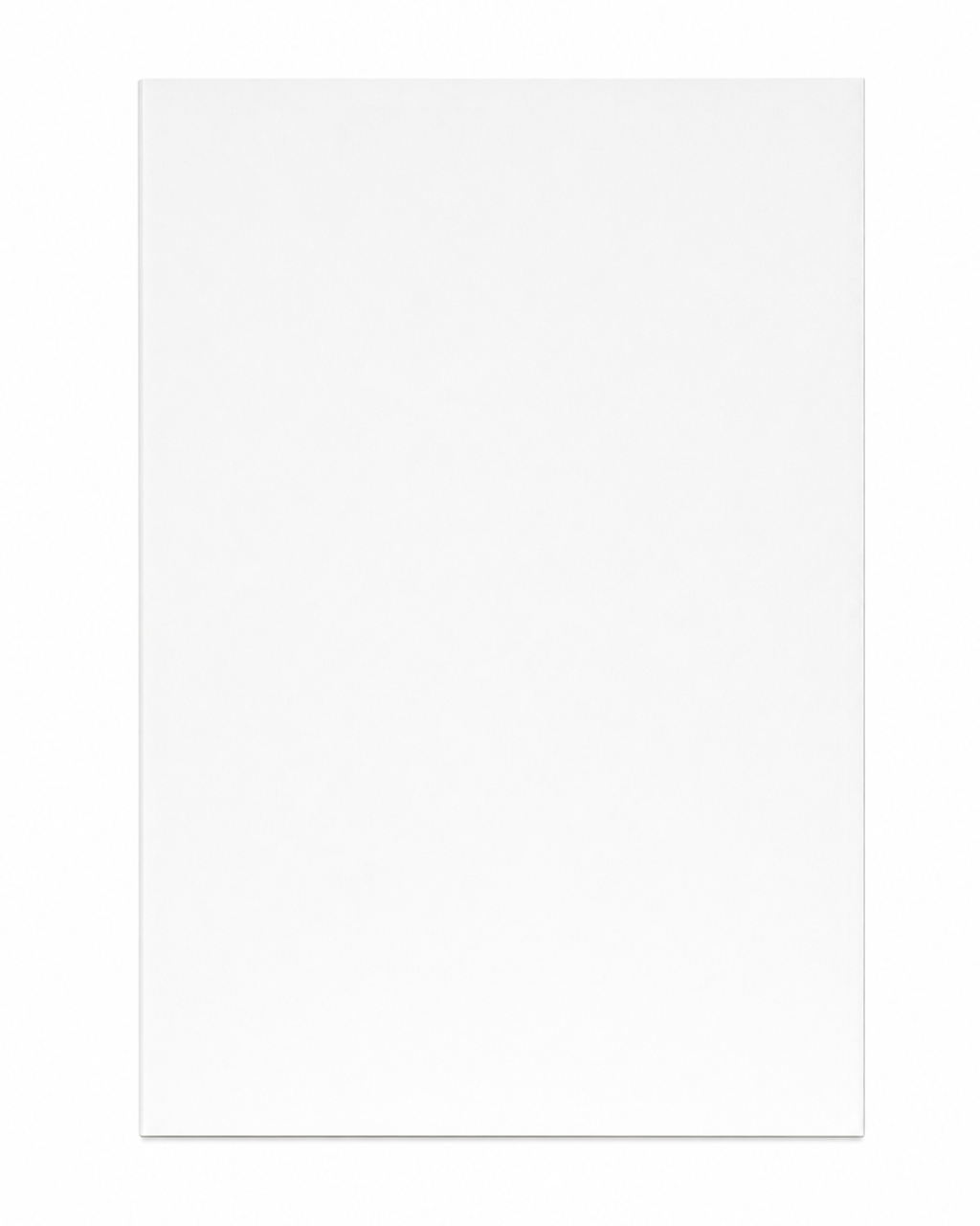 thin book, straight-on blank reference