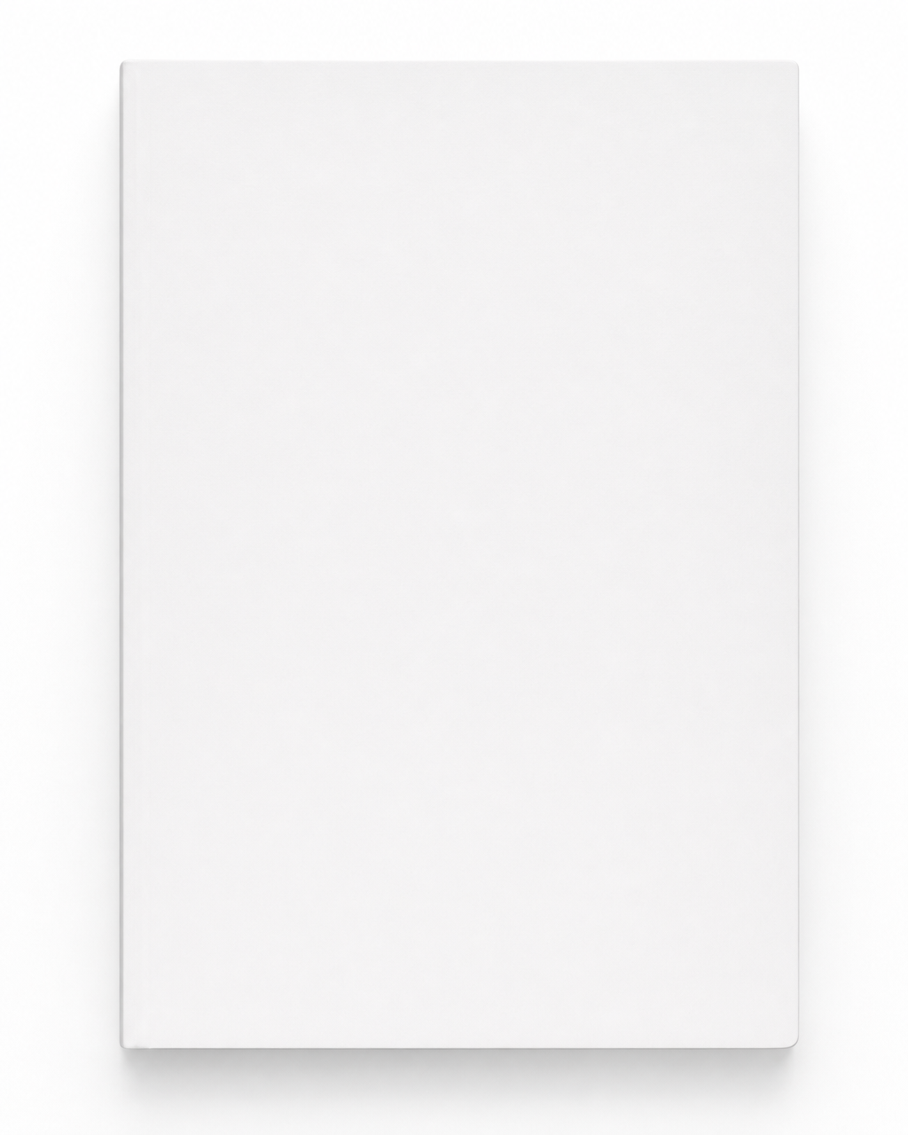 thick book, straight-on blank reference